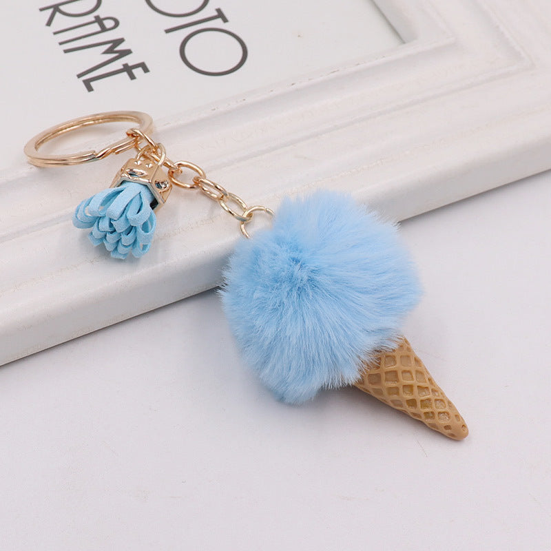 Wholesale Cartoon Plush Ice Cream Keychain